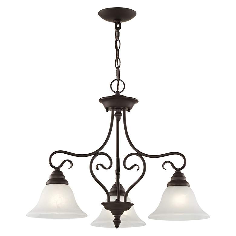 Image 4 3 Light Bronze Convertible Dinette Chandelier/Ceiling Mount more views