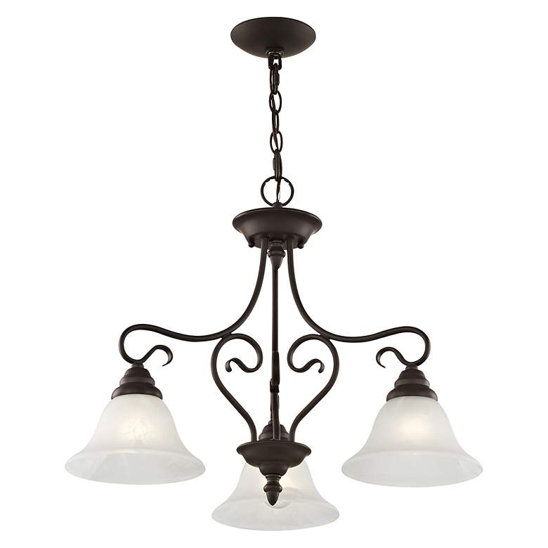 Image 5 3 Light Bronze Convertible Dinette Chandelier/Ceiling Mount more views