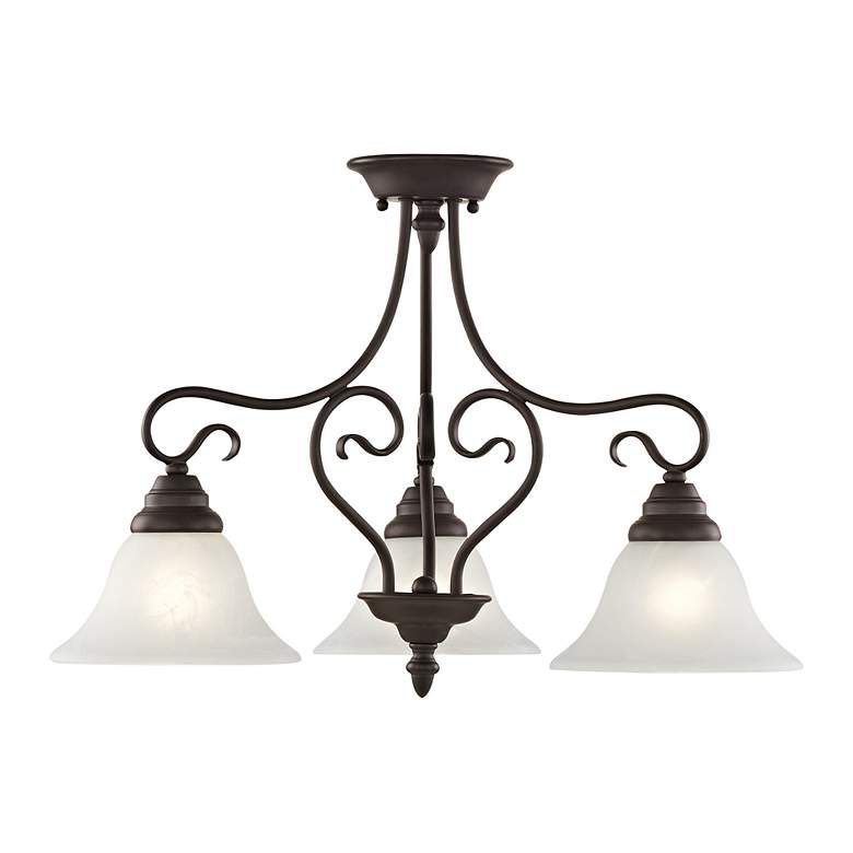 Image 6 3 Light Bronze Convertible Dinette Chandelier/Ceiling Mount more views