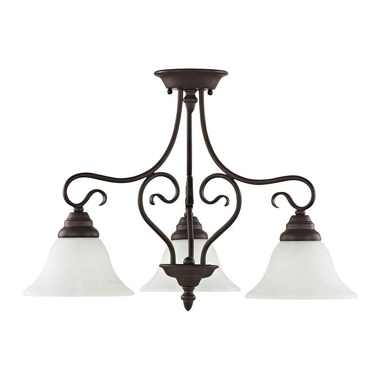 Image 7 3 Light Bronze Convertible Dinette Chandelier/Ceiling Mount more views