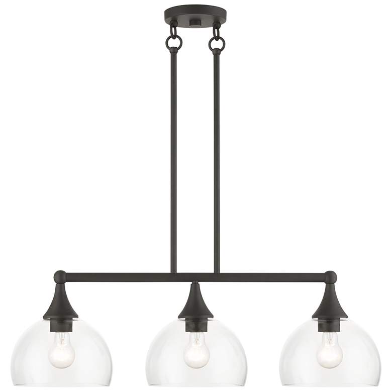 Image 1 3 Light Bronze Linear Chandelier