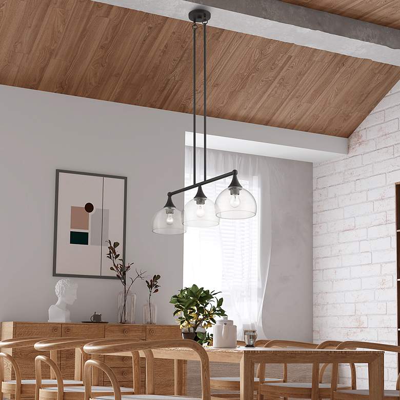 Image 3 3 Light Bronze Linear Chandelier more views