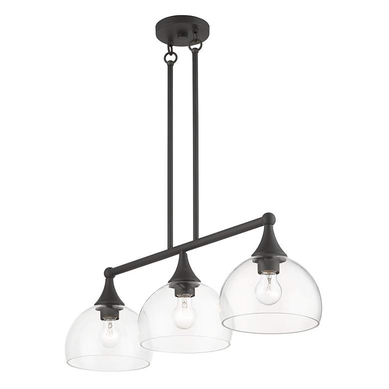 Image 6 3 Light Bronze Linear Chandelier more views