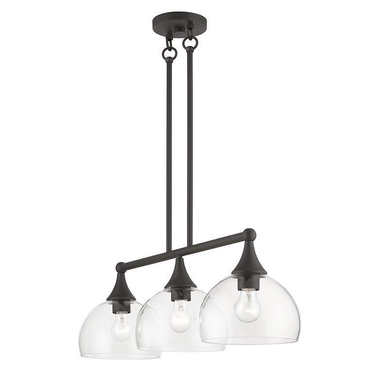 Image 7 3 Light Bronze Linear Chandelier more views