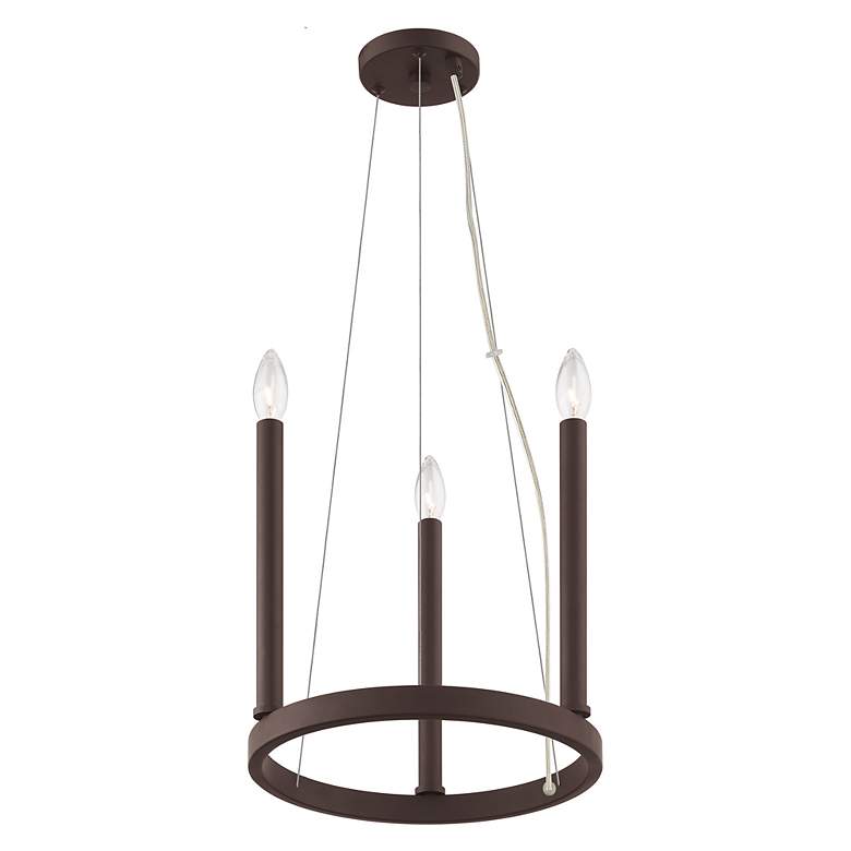 Image 4 3 Light Bronze Mini Chandelier more views