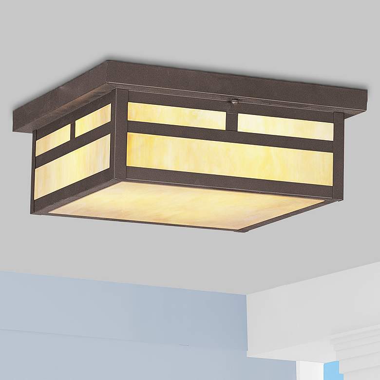 Image 2 3 Light Bronze Outdoor Ceiling Mount