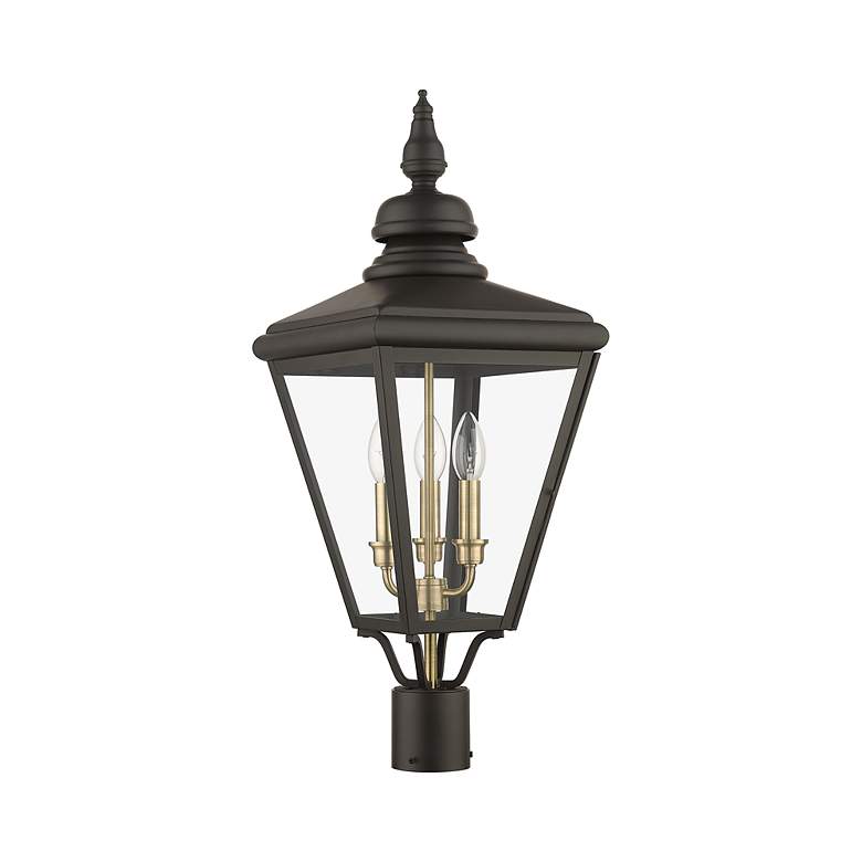 Image 3 3 Light Bronze Outdoor Large Post Top Lantern more views