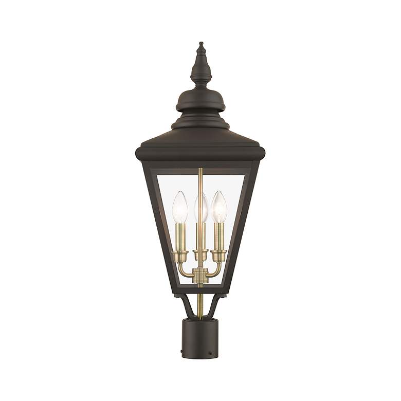 Image 4 3 Light Bronze Outdoor Large Post Top Lantern more views