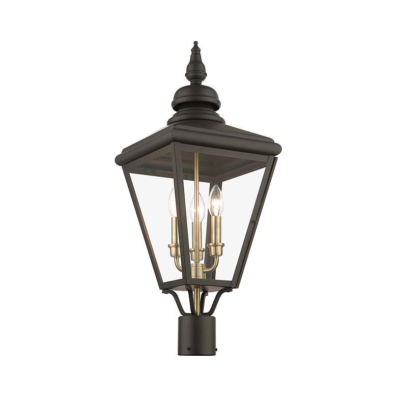 Image 5 3 Light Bronze Outdoor Large Post Top Lantern more views