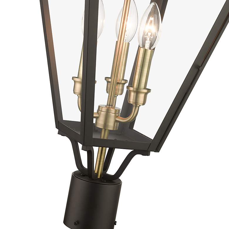 Image 6 3 Light Bronze Outdoor Large Post Top Lantern more views