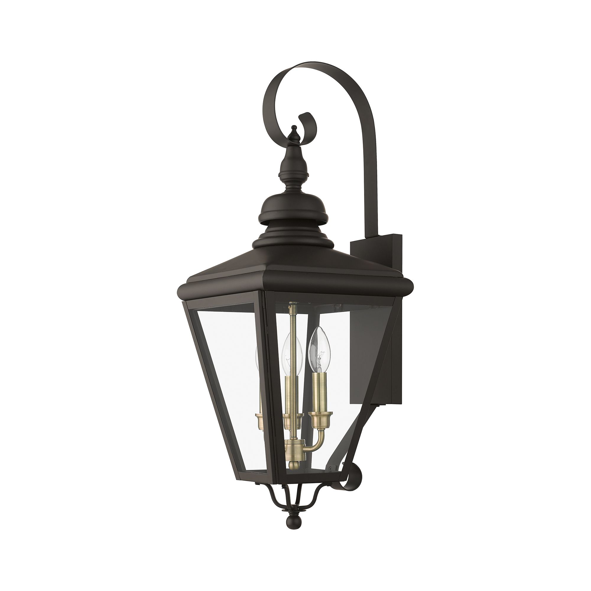 Image 3 3 Light Bronze Outdoor Large Wall Lantern more views