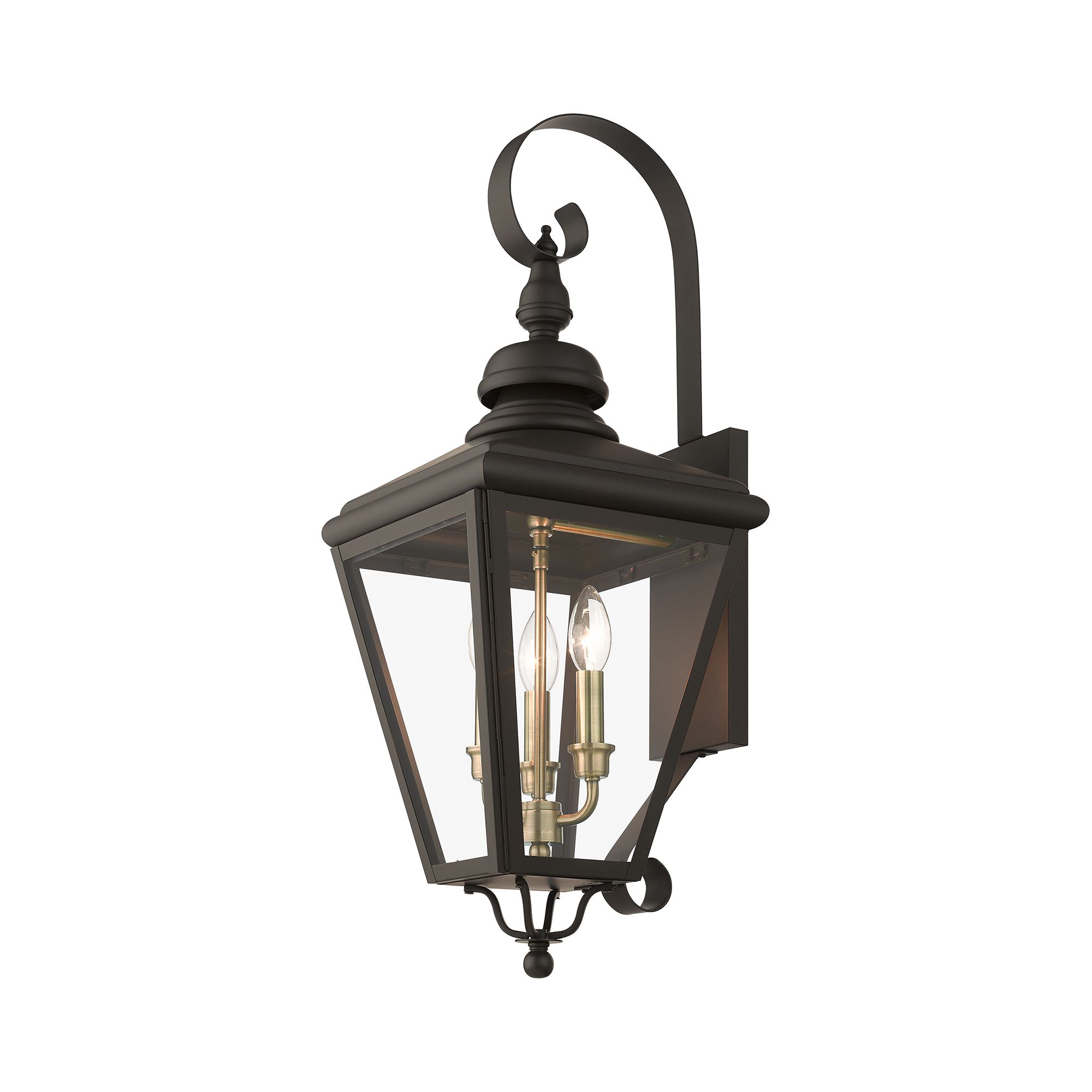 Image 5 3 Light Bronze Outdoor Large Wall Lantern more views