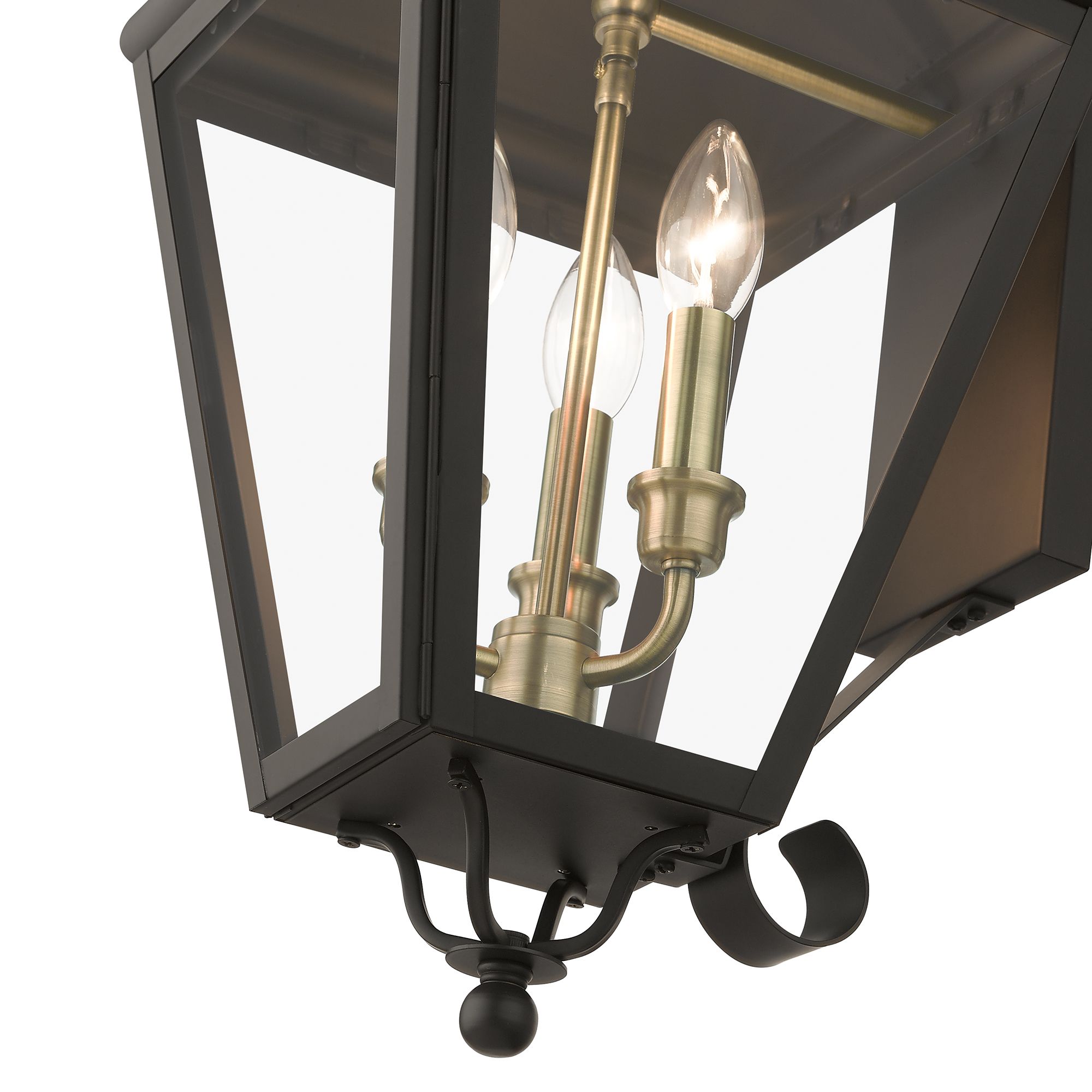 3 Light Bronze Outdoor Large Wall Lantern