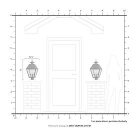 Image5 of 3 Light Bronze Outdoor Post Top Lantern more views