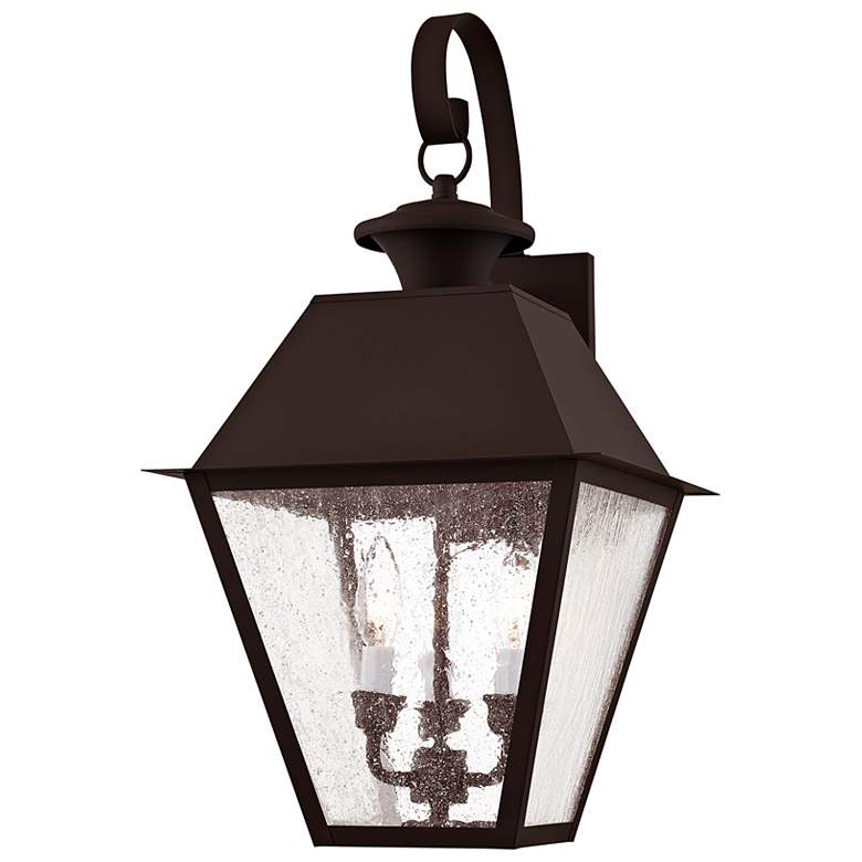 Image 6 3 Light Bronze Outdoor Wall Lantern more views