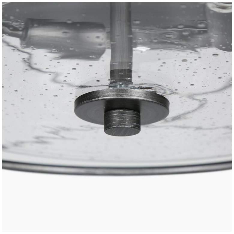 Image 3 3-Light Brushed Aged Silver Ceiling Lamp with Seeded Glass more views