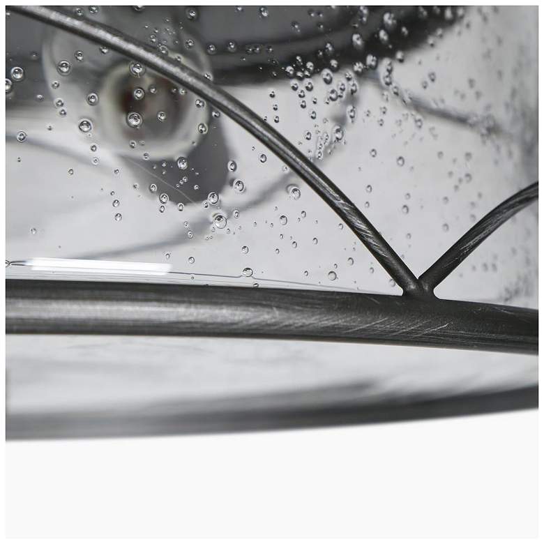 Image 4 3-Light Brushed Aged Silver Ceiling Lamp with Seeded Glass more views