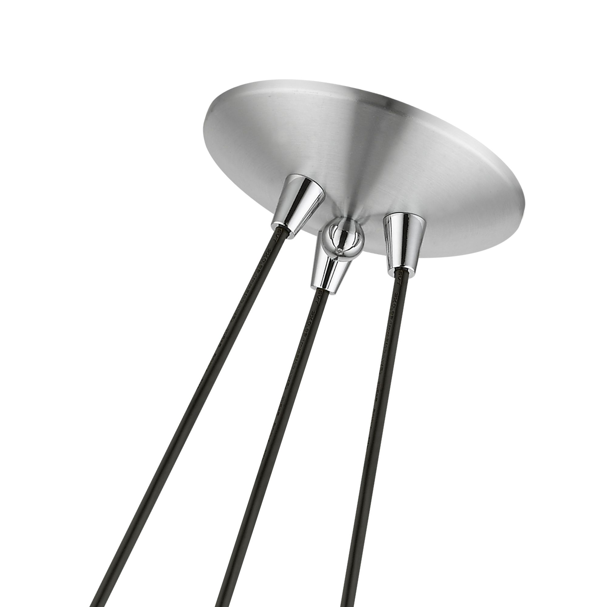 3 Light Brushed Aluminum Cluster Pendant