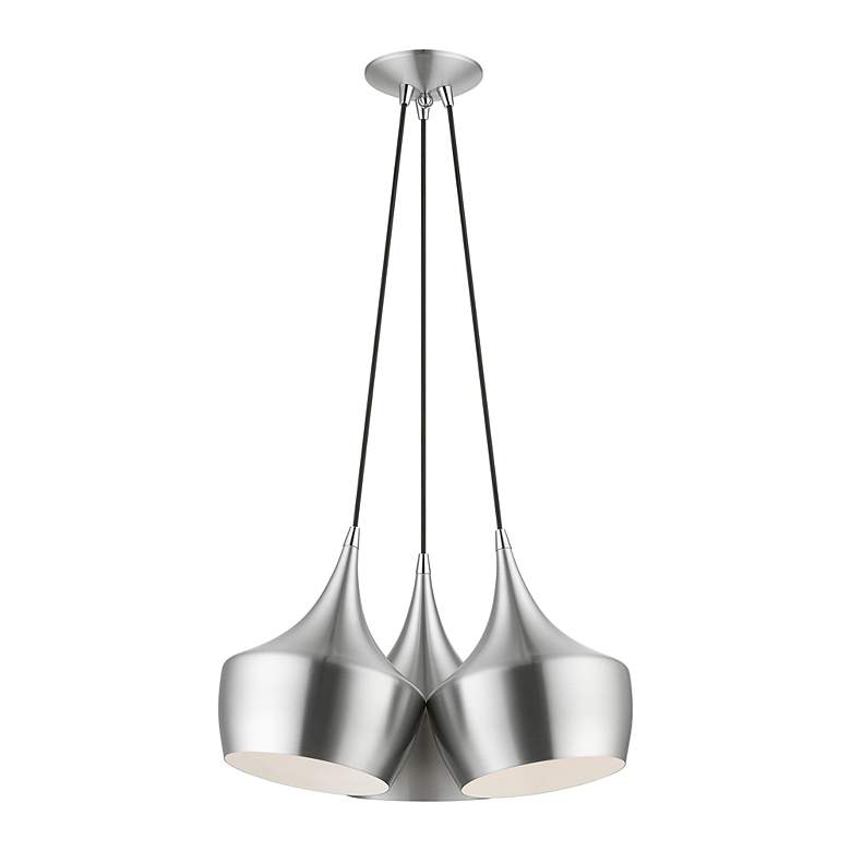 Image 3 3 Light Brushed Aluminum Cluster Pendant more views