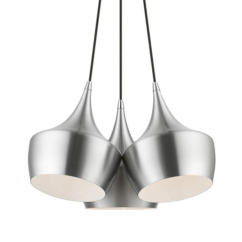 Image 5 3 Light Brushed Aluminum Cluster Pendant more views