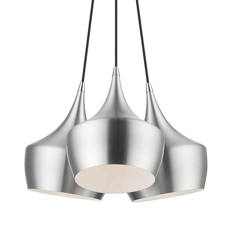 Image 6 3 Light Brushed Aluminum Cluster Pendant more views