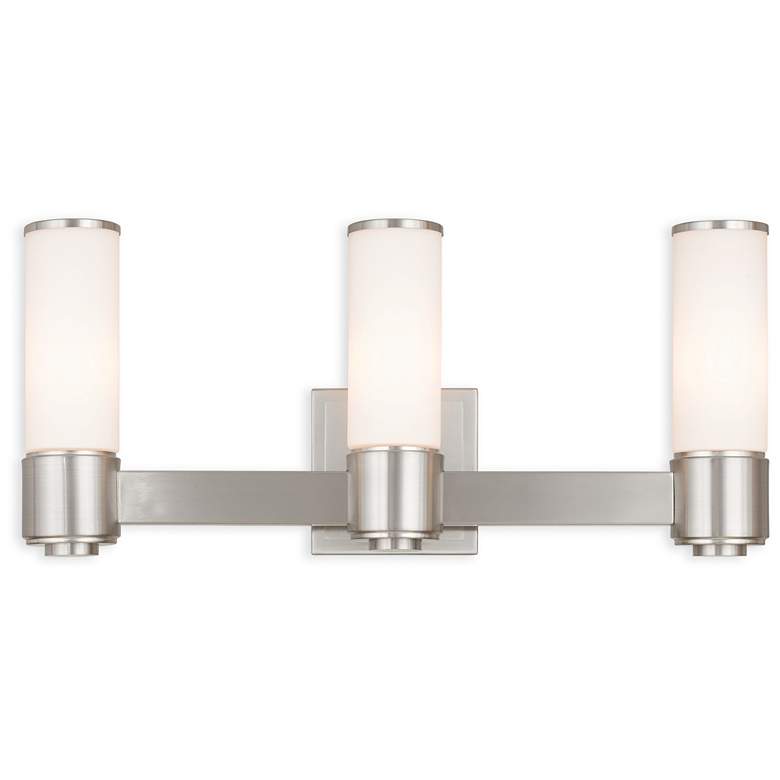 Image 1 3 Light Brushed Nickel ADA Wall Sconce/Bath Vanity