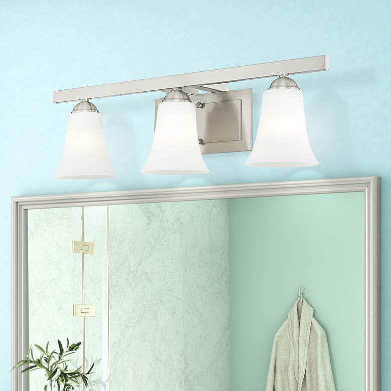 Image 1 3 Light Brushed Nickel Bath Vanity