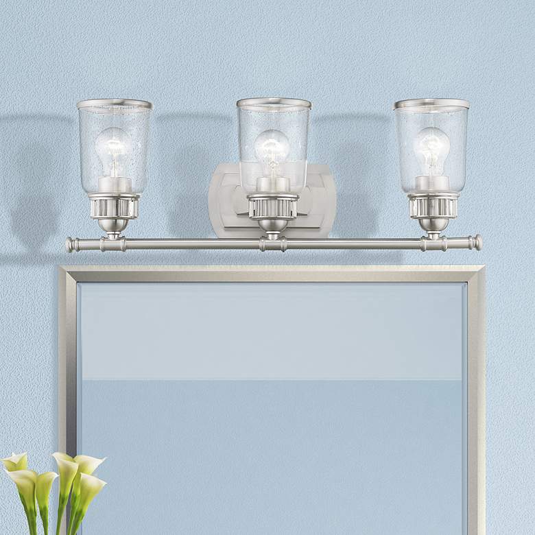 Image 1 3 Light Brushed Nickel Bath Vanity