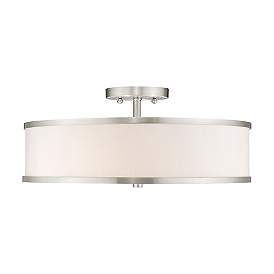 Image5 of 3 Light Brushed Nickel Ceiling Mount more views
