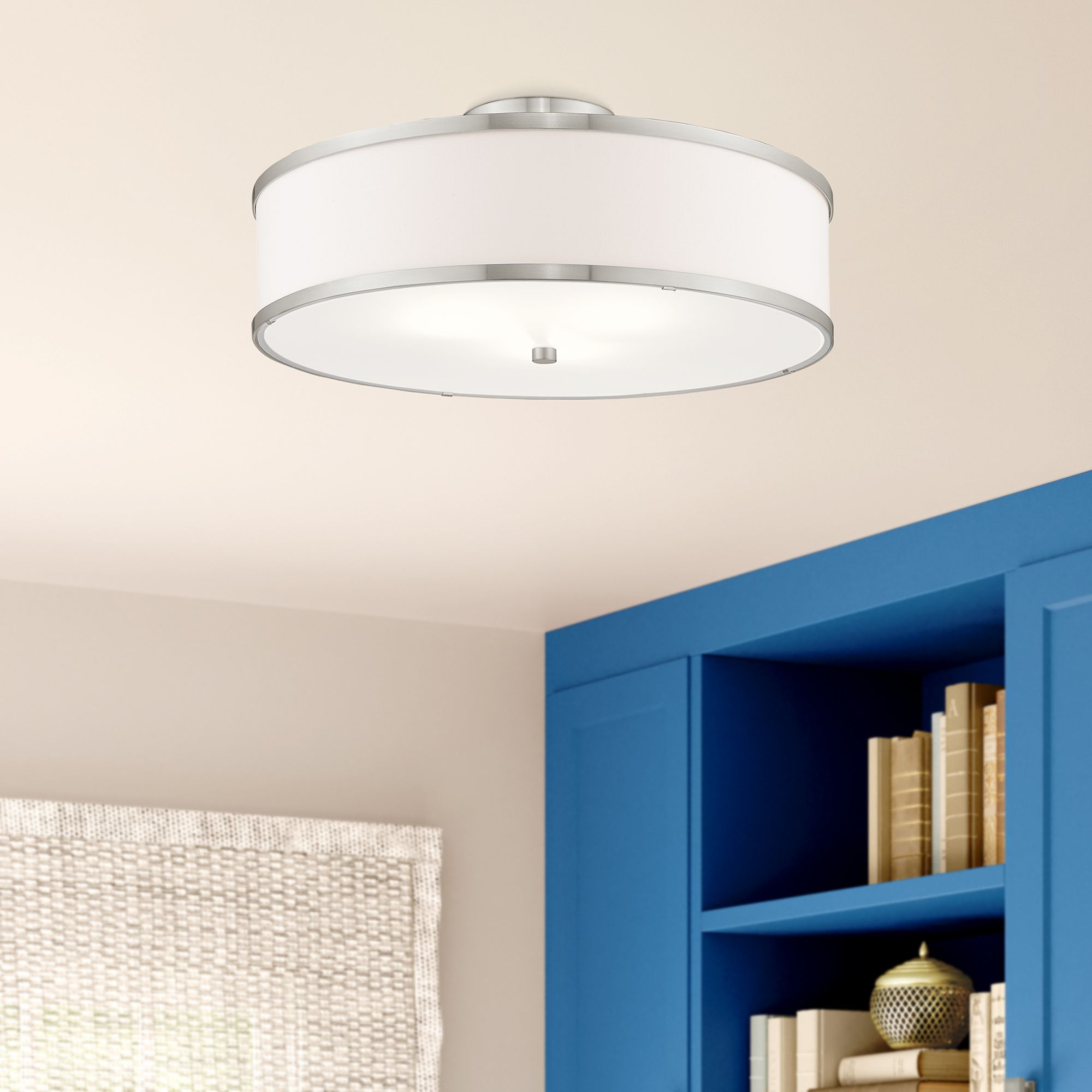 3 Light Brushed Nickel Ceiling Mount