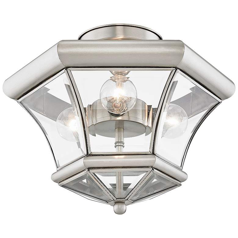 Image 3 3 Light Brushed Nickel Ceiling Mount