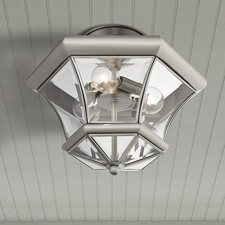 Image 2 3 Light Brushed Nickel Ceiling Mount