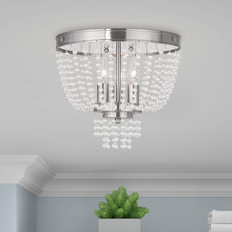 Image 1 3 Light Brushed Nickel Ceiling Mount