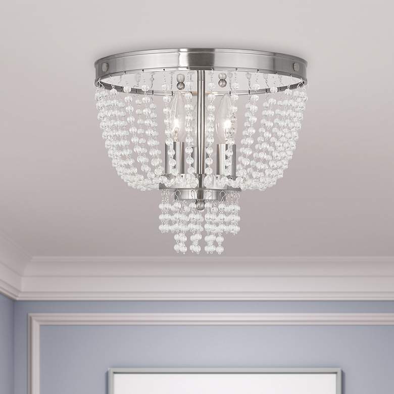 Image 4 3 Light Brushed Nickel Ceiling Mount more views