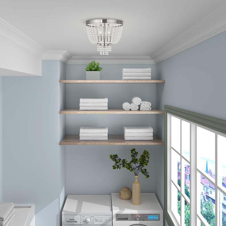 Image 5 3 Light Brushed Nickel Ceiling Mount more views