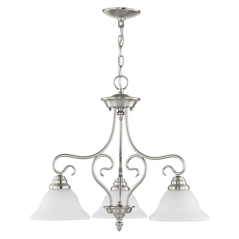 Image 3 3 Light Brushed Nickel Chandelier more views