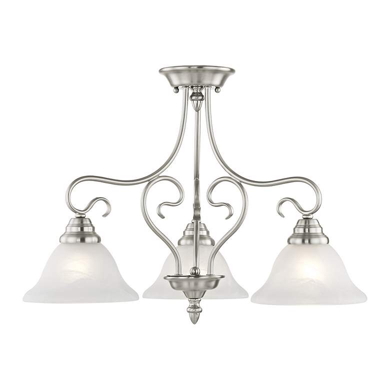 Image 6 3 Light Brushed Nickel Chandelier more views