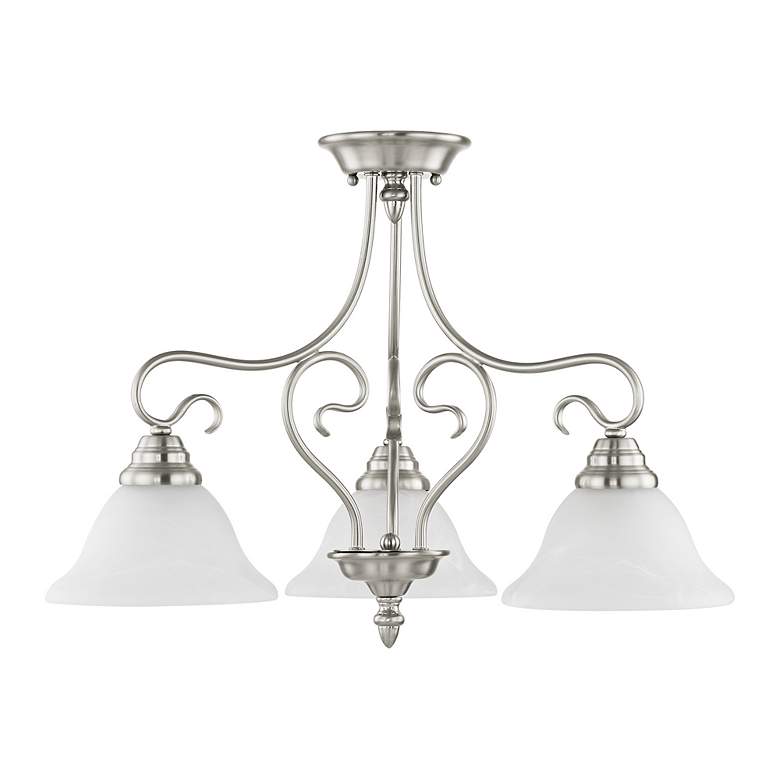Image 7 3 Light Brushed Nickel Chandelier more views