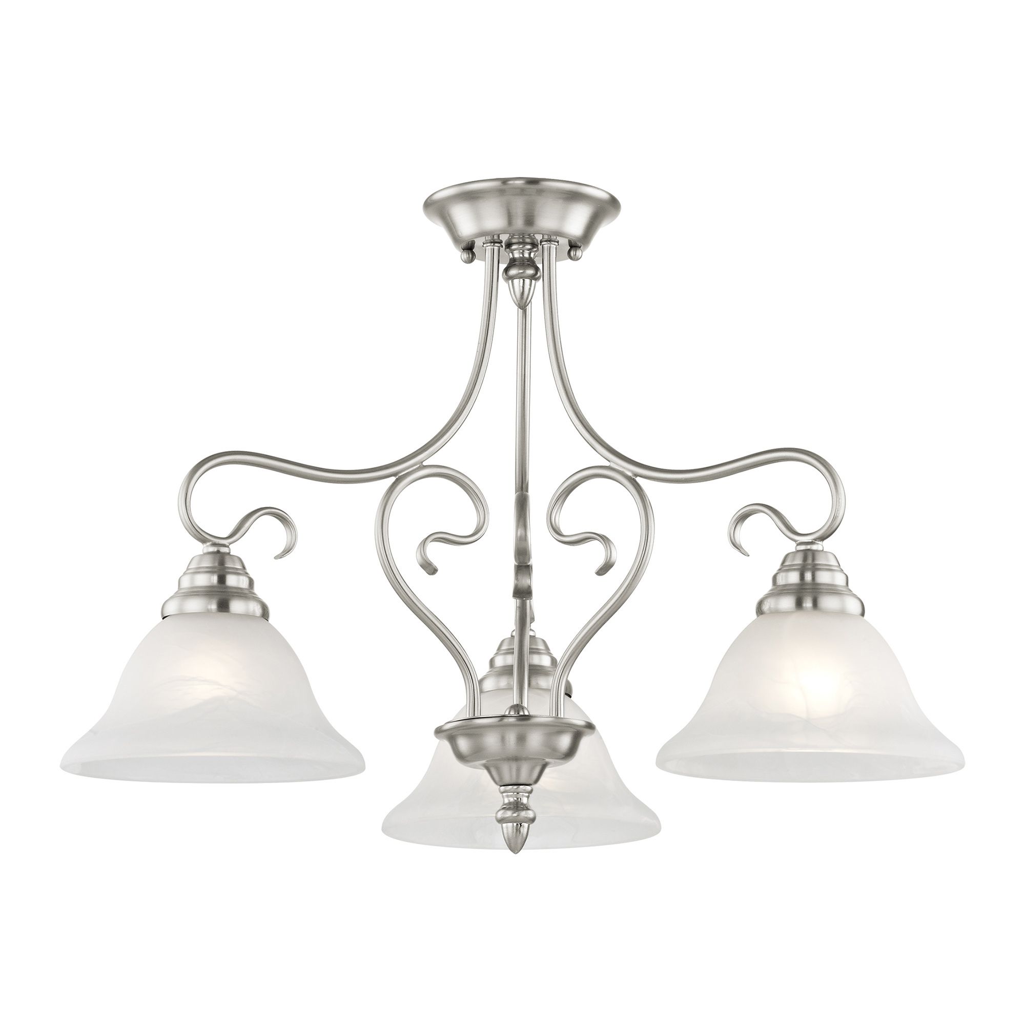 3 Light Brushed Nickel Chandelier