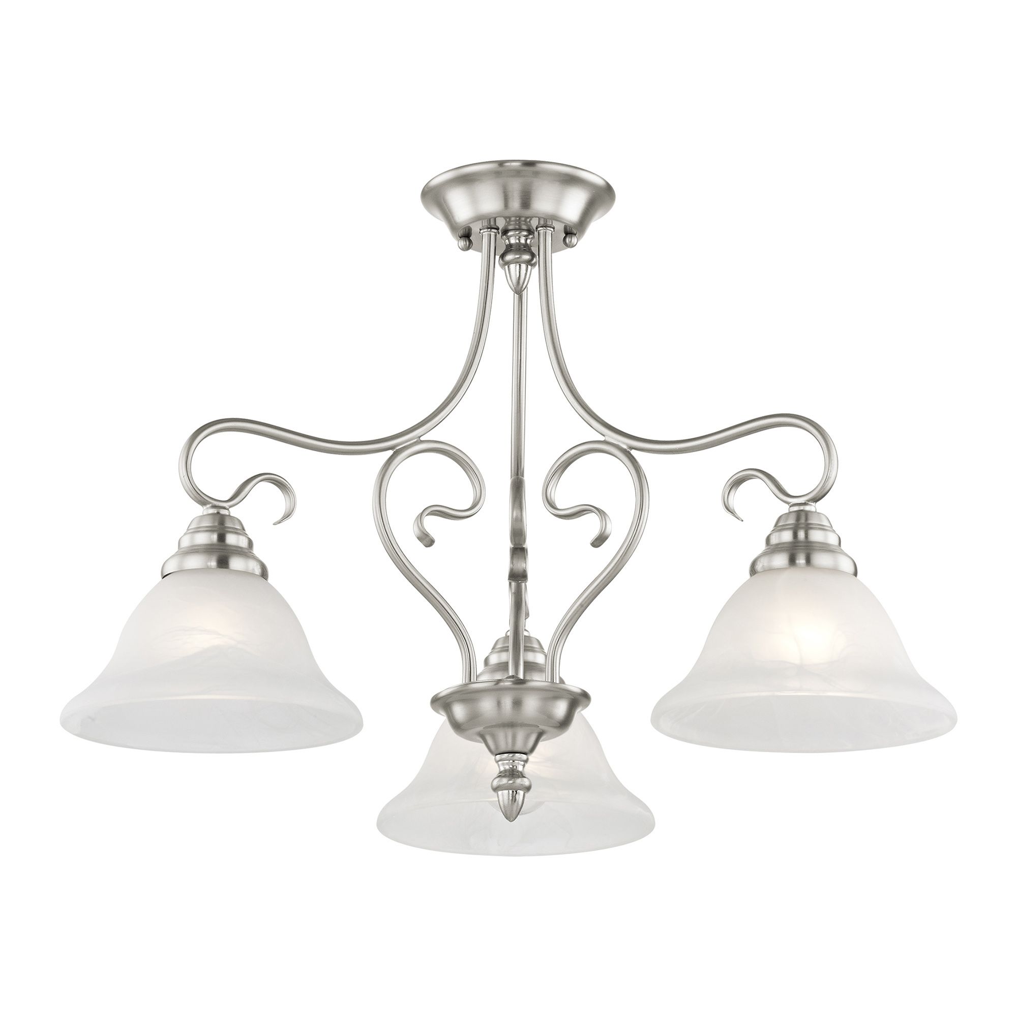 3 Light Brushed Nickel Chandelier