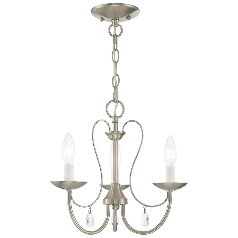 Image 1 3 Light Brushed Nickel Chandelier
