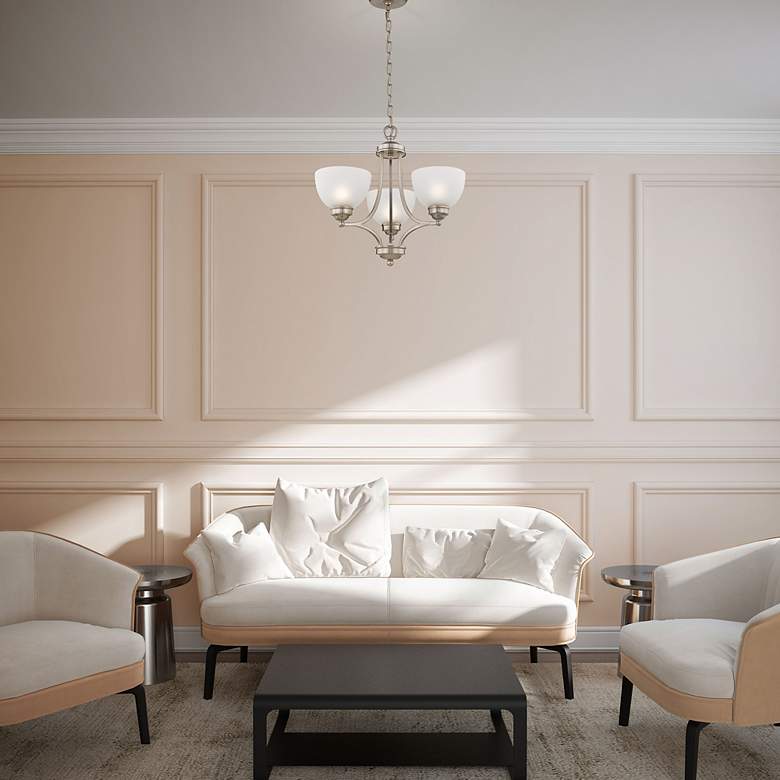 Image 6 3 Light Brushed Nickel Chandelier more views