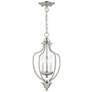 2_3 Light Brushed Nickel Convertible Mini Chandelier/Ceiling Mount