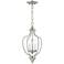 3 Light Brushed Nickel Convertible Mini Chandelier/Ceiling Mount