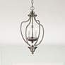 1_3 Light Brushed Nickel Convertible Mini Chandelier/Ceiling Mount