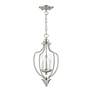 3_3 Light Brushed Nickel Convertible Mini Chandelier/Ceiling Mount more views