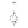 4_3 Light Brushed Nickel Convertible Mini Chandelier/Ceiling Mount more views