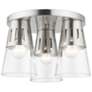 2_3 Light Brushed Nickel Flush Mount
