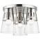 3 Light Brushed Nickel Flush Mount