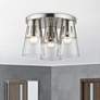 1_3 Light Brushed Nickel Flush Mount